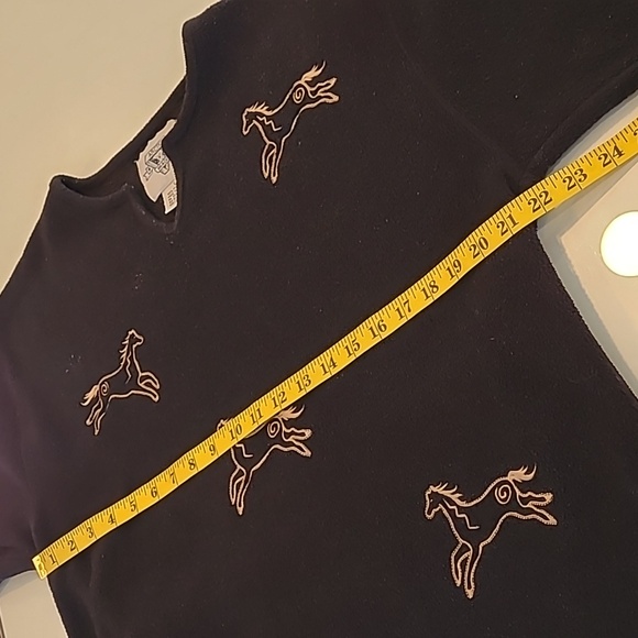 EUC VTG Artic Image Aztec Equestrian Fleece V-neck Pull Over - Picture 6 of 10